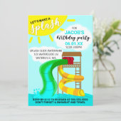 Laten we een Splash Water Park verjaardag maken Kaart (Staand voorkant)