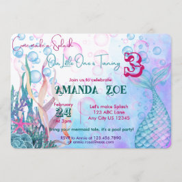 Laten we een Splash Zeemeermin Uitnodiging maken