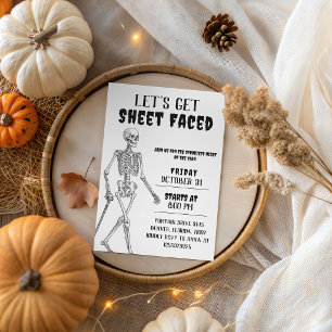 Laten we een spook Halloween-uitnodiging krijgen Kaart