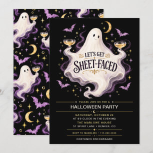 Laten we een spookachtig Halloween-feest geven Kaart