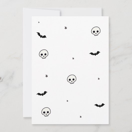 Laten we een spookachtig Halloween feestje geven Kaart (Achterkant)