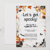 Laten we een spookachtig Halloween feestje geven Kaart (Voorkant / Achterkant)