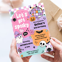 Laten we een spookachtig leuk kinder Halloween ver Kaart