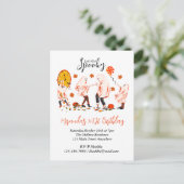 Laten we een spookachtige geest krijgen met een vr feestdagenkaart (Staand voorkant)