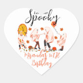 Laten we een spookachtige geest krijgen met een vr hart sticker (Voorkant)