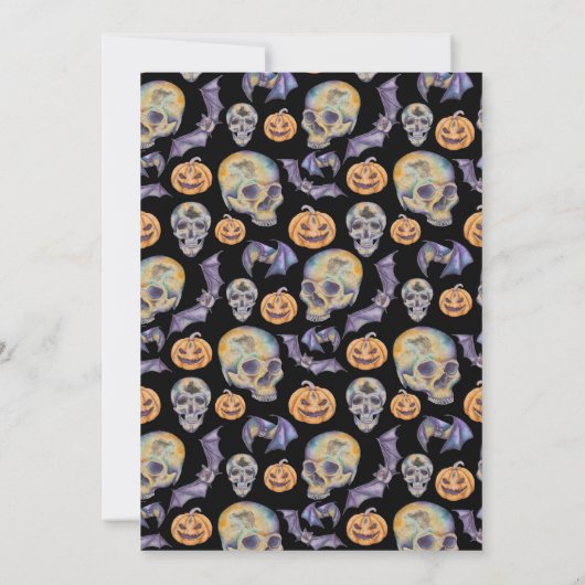 Laten we een spookachtige Halloween baby shower ho Kaart (Achterkant)