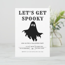 Laten we een Spookachtige Moderne Chic Halloween F Kaart
