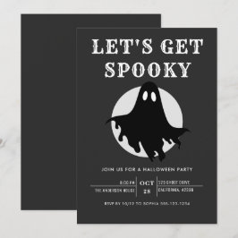 Laten we een Spooky Modern Chic Halloween-feest ui Kaart