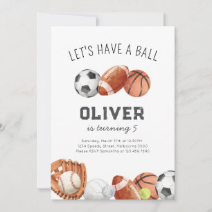 Laten we een sportieve verjaardagsfeest hebben kaart