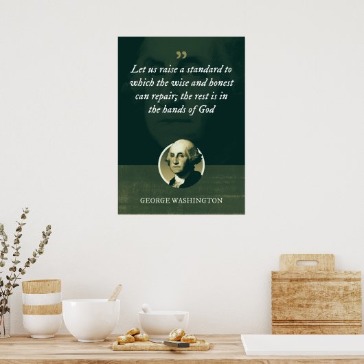 Laten we een standaard verhogen waaraan de wijzen poster (Keuken)