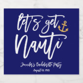 Laten we een Stout Afscheid Vieren Meidenavond Sparkling Wijnetiket (Enkel label)