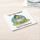 Laten we een Thanksgiving-feestdag in Turkije krij Kartonnen Onderzetters (Schuin)