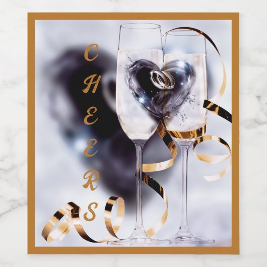 Laten we een toast maken! Cheers! Wijn Etiket (Enkel label)