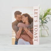 Laten we een toost uitbrengen op een verlovingsfee kaart (Staand voorkant)