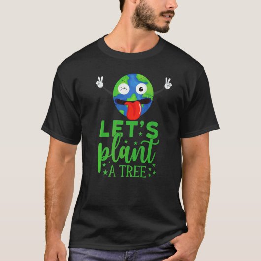 Laten we een Tree Earth Day Planet Clean Recyclen T-shirt (Voorkant)