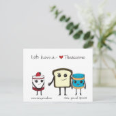 Laten we een triootje hebben! briefkaart (Staand voorkant)