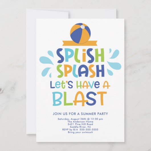 Laten we een uitnodiging voor een laatste pool heb (Voorkant)