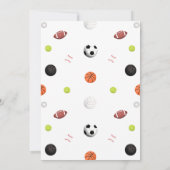 Laten we een uitnodiging voor een sportverjaardag  (Achterkant)