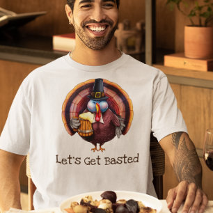 Laten we een verbluffende grappige Thanksgiving in T-shirt
