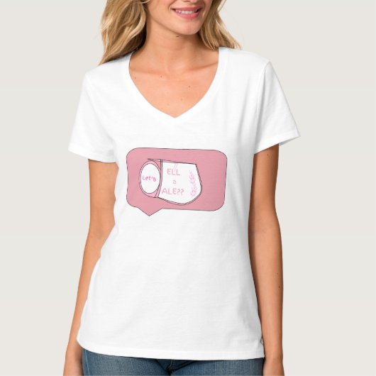 Laten we een verhaal vertellen - Tea Cup ontwerp T-shirt (Voorkant)