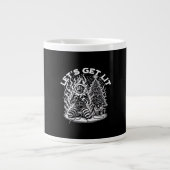 Laten we een verlicht kerstfeest krijgen grote koffiekop (Voorkant)