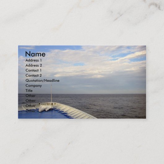 Laten we een visitekaartje onderzoeken/kruisen (Voorkant)