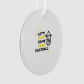 Laten we een vlag football spelen ornament (voorkant)
