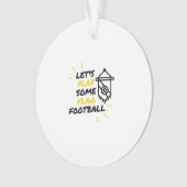 Laten we een vlag football spelen ornament (voorkant)