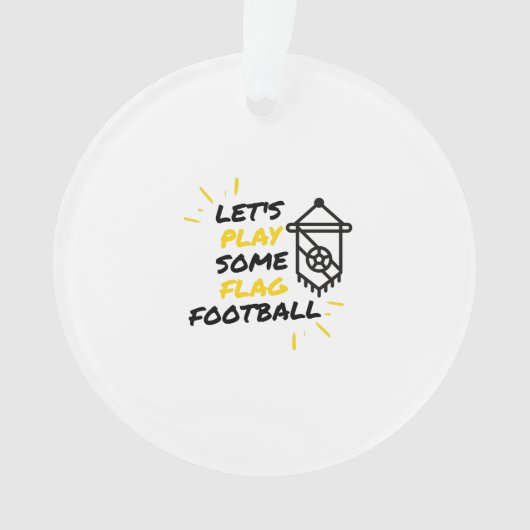 Laten we een vlag football spelen ornament (voorkant)