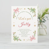 Laten we een vrolijk, grillig kerstfeest krijgen feestdagenkaart (Staand voorkant)