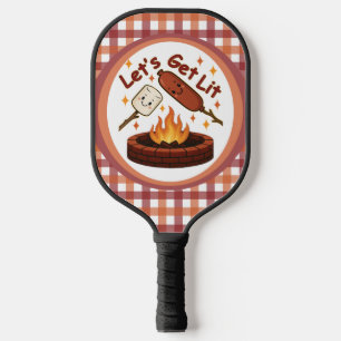 Laten we een vuurkorf aansteken – Cute Marshmallow Pickleball Paddle