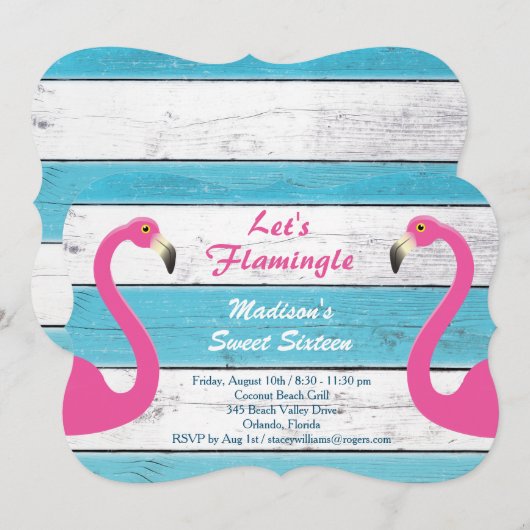 Laten we een vuurpeloton met Sweet Sixteen uitnodi Kaart (Voorkant / Achterkant)