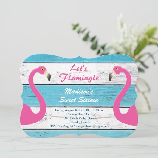 Laten we een vuurpeloton met Sweet Sixteen uitnodi Kaart (Staand voorkant)