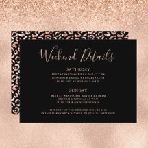 Laten we een wild weekend hebben Trouwfeestdetails