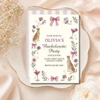 Laten we een Wilde Luipaard Bachelorette Feest doe Kaart