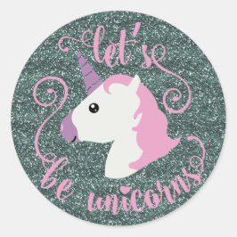 Laten we eenhoorns (glitter emoji) Stickers zijn