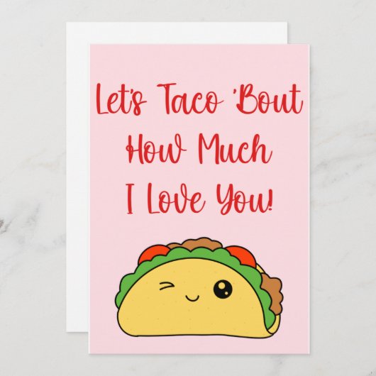 Laten we eens tikken ‘over hoeveel ik van je hou feestdagenkaart (Voorkant / Achterkant)