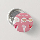 Laten we Einde doen Ronde Button 3,2 Cm (Voorkant /achterkant)