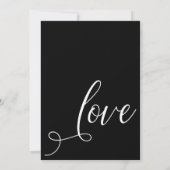 Laten we Elegant Black Reception-Only vieren Kaart (Achterkant)