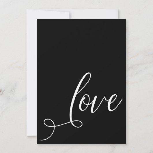 Laten we Elegant Black Reception-Only vieren Kaart (Achterkant)