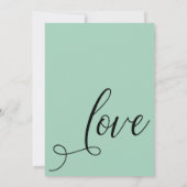 Laten we Elegant Lichtgroen Alleen-Empfang Vieren Kaart (Achterkant)