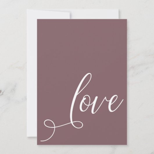 Laten we Elegant Mauve Reception-Only vieren Kaart (Achterkant)