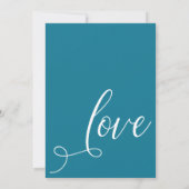 Laten we Elegant Mosaic Blue Reception-Only vieren Kaart (Achterkant)