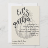 Laten we Elegant Pompoen Thanksgiving Diner Verzam Kaart (Voorkant)