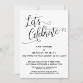 Laten we Elegant Post-Wedding Reception vieren Kaart (Voorkant)