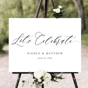 Laten we Elegant Wedding Welcome Sign vieren Poster