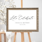 Laten we Elegant Wedding Welcome Sign vieren Poster