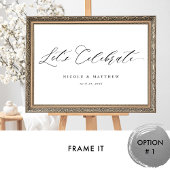 Laten we Elegant Wedding Welcome Sign vieren Poster