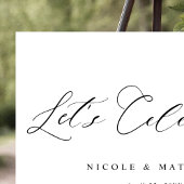 Laten we Elegant Wedding Welcome Sign vieren Poster