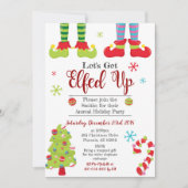 Laten we Elf Xmas met kerstfeest opruimen Kaart (Voorkant)